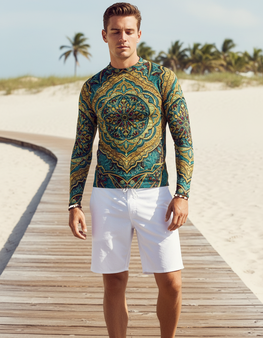 Men's Ottoman Tile rashguard