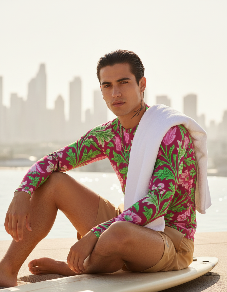 Men's William Morris rashguard