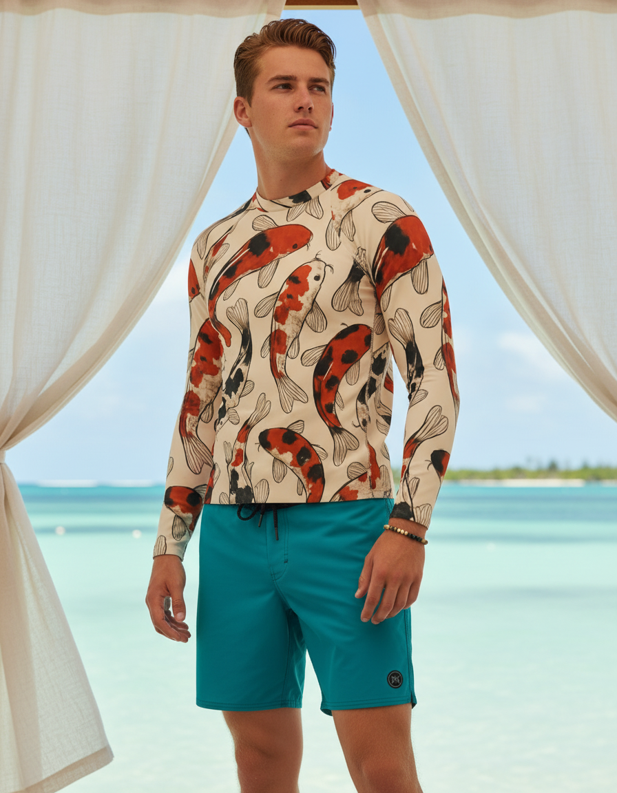 Men's Koi Fish rashguard