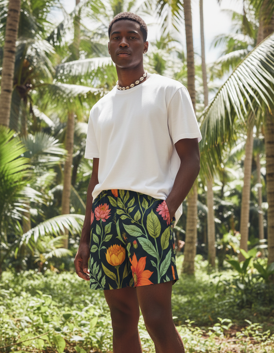Men's Swim Trunks in Verdant