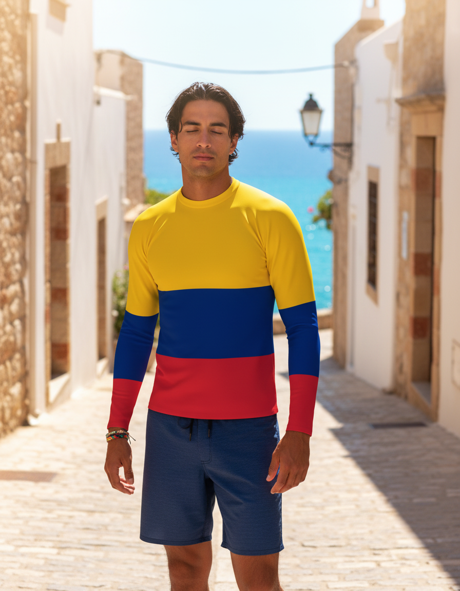 Men's Colombian Flag rashguard
