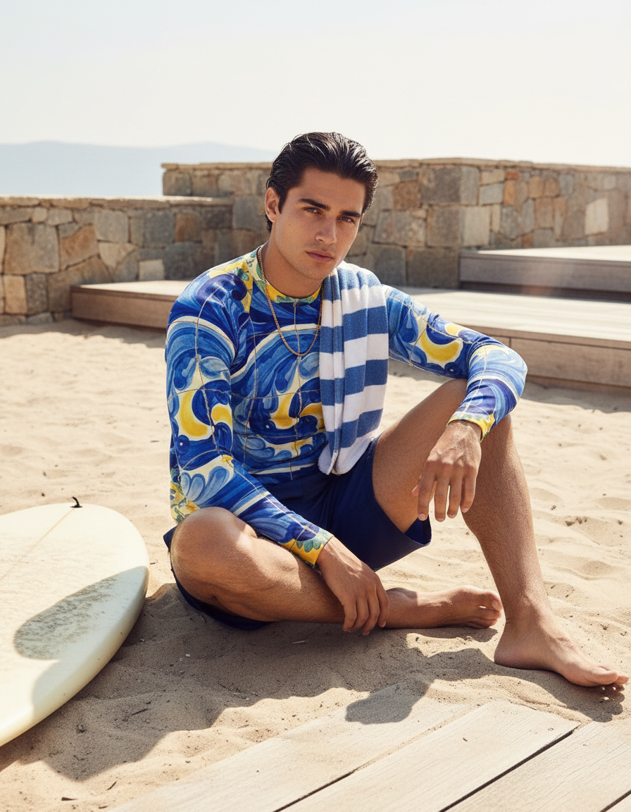 Men's Talavera Tile rashguard