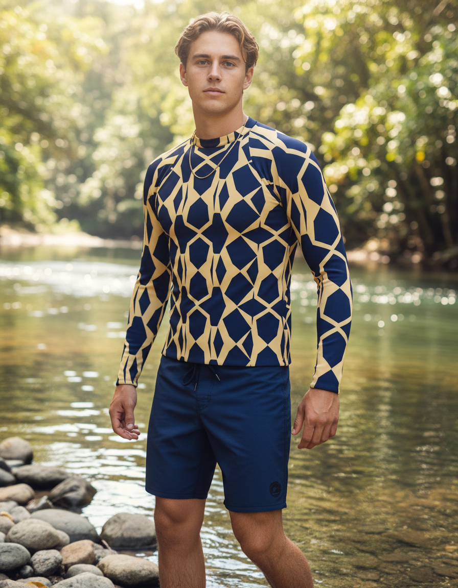 Men's Bicolor Patterns rashguard