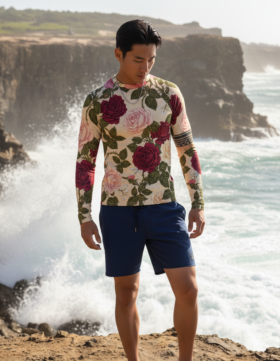 Men's Rose rashguard