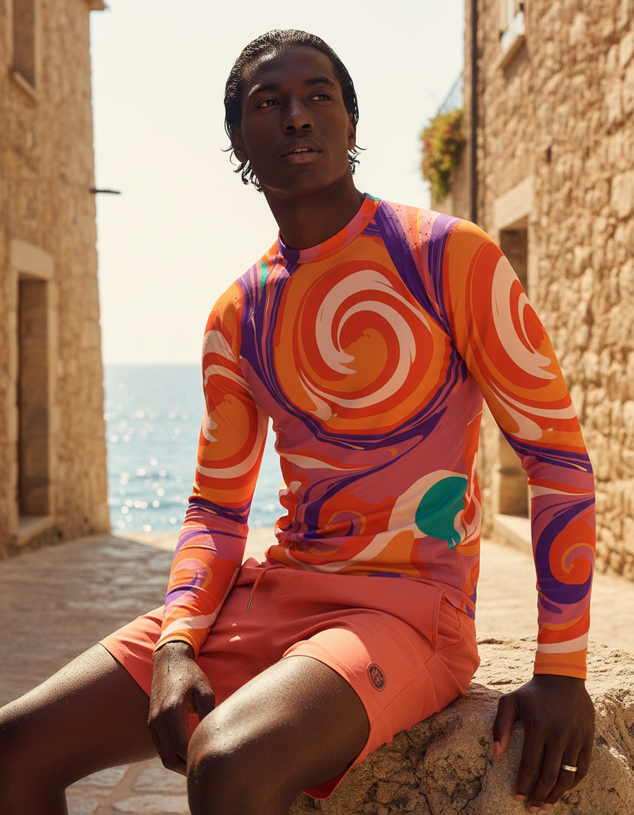 Men's Psychedelic 60s rashguard