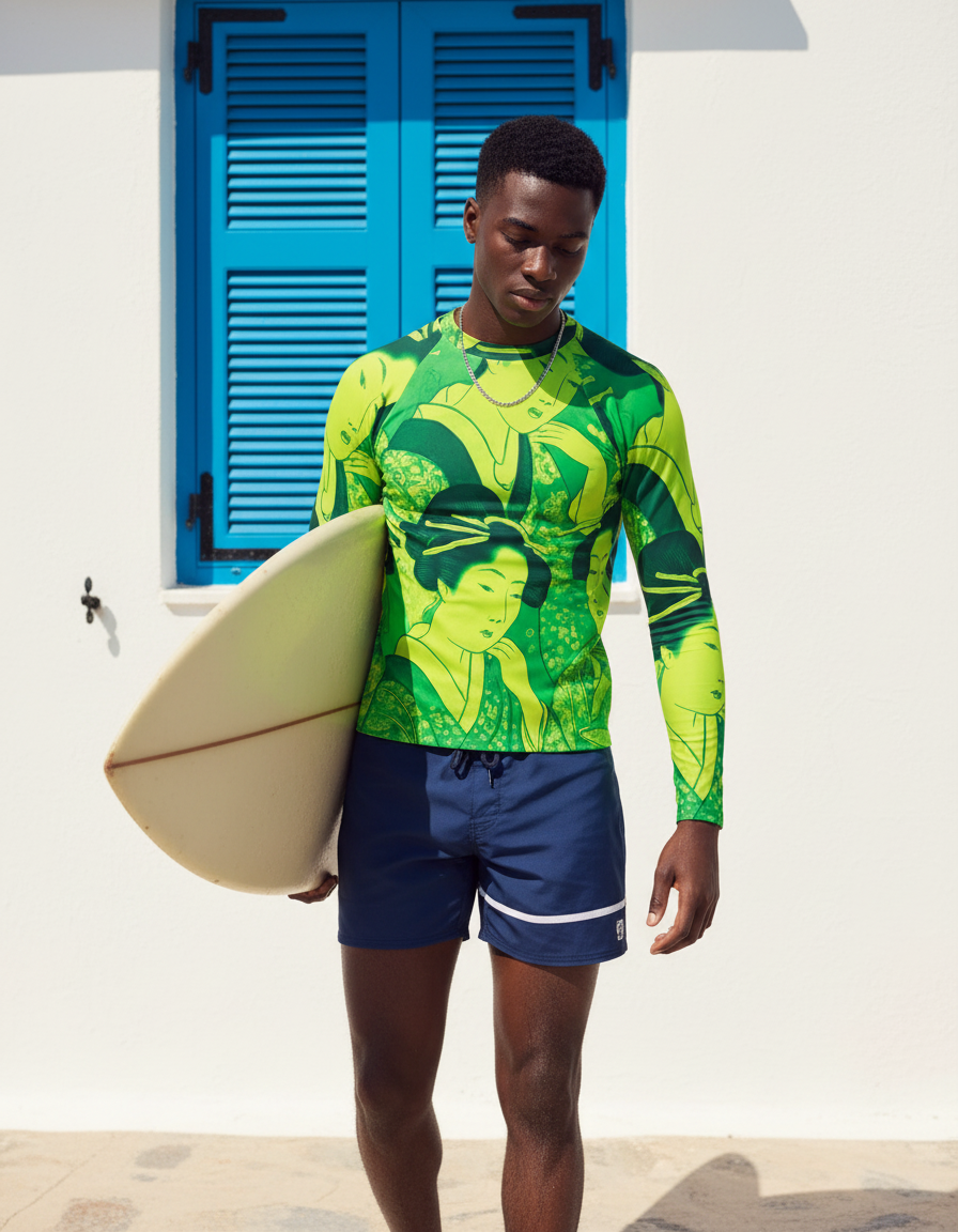 Men's Utamaro Ukiyo-e rashguard