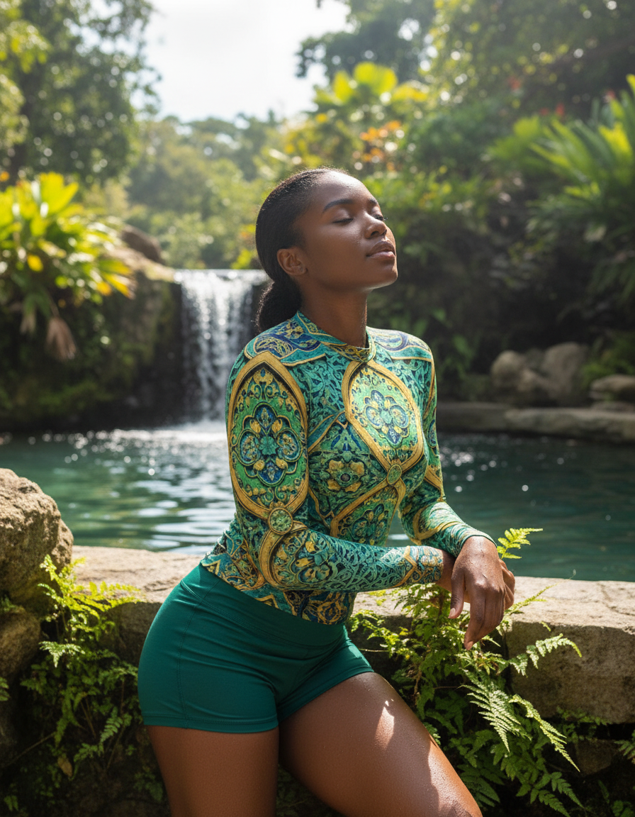 Women's Moroccan Tile rashguard