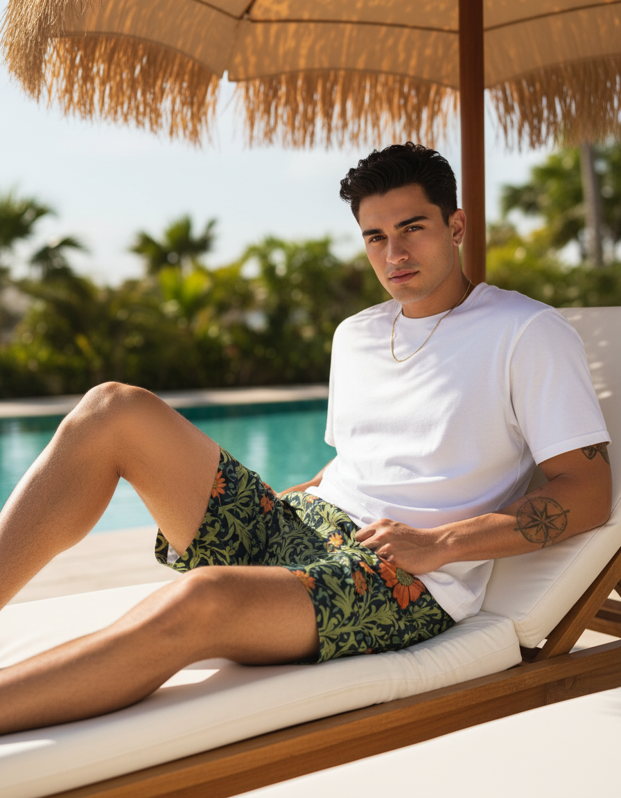 Men's Swim Trunks in Ivy