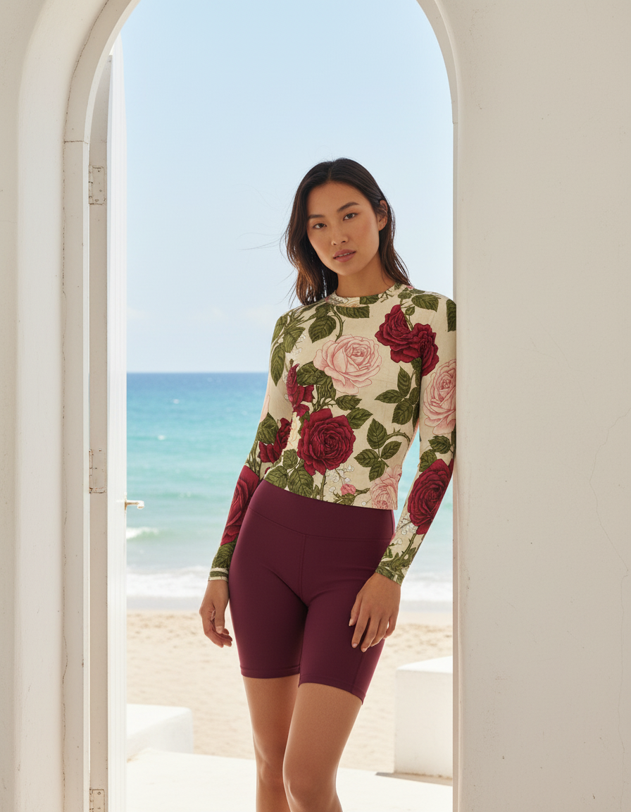 Women's Rose rashguard