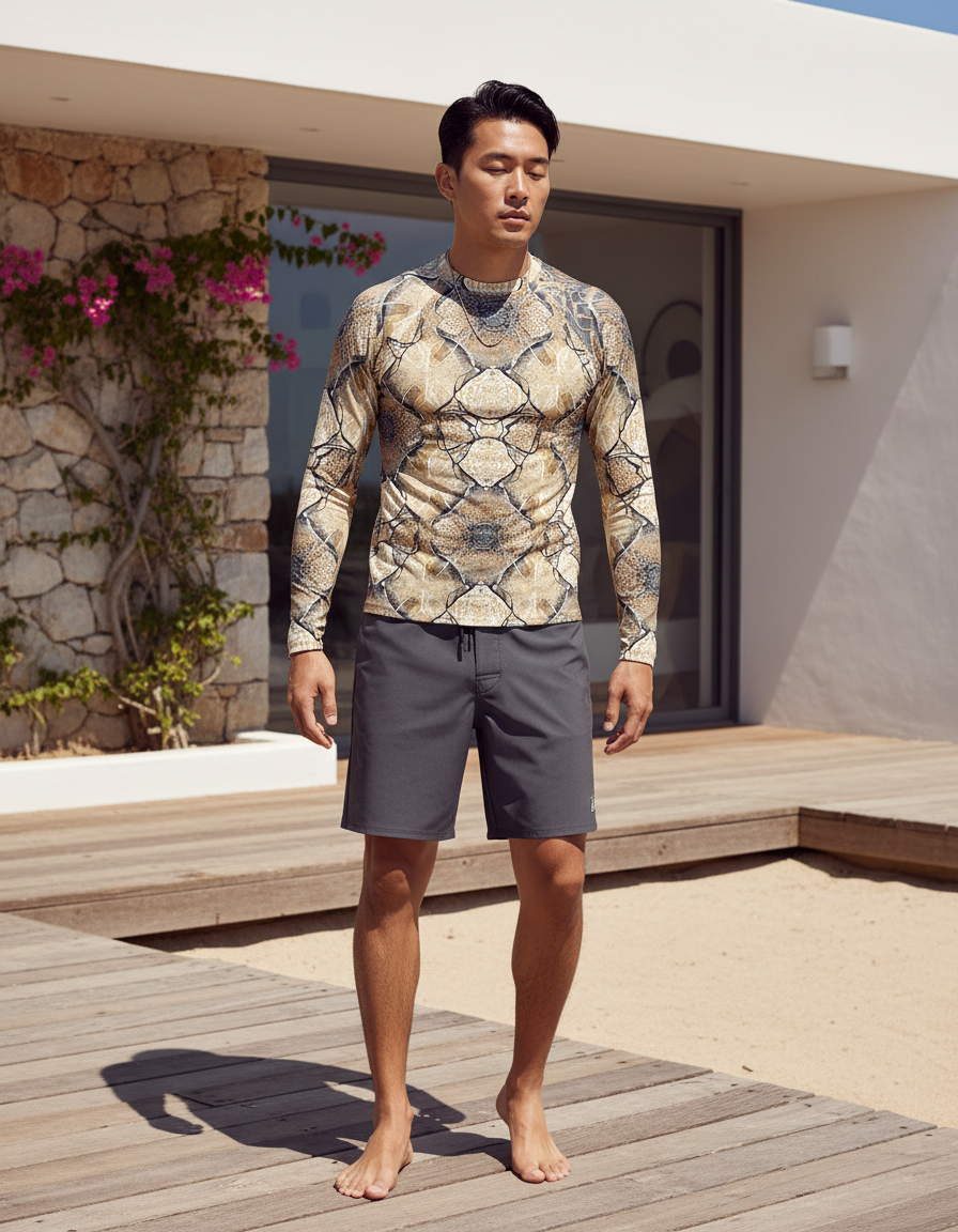 Men's Snake Print rashguard
