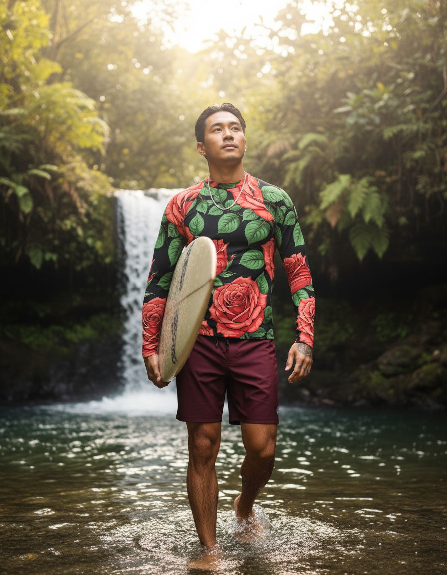 Men's Rose rashguard
