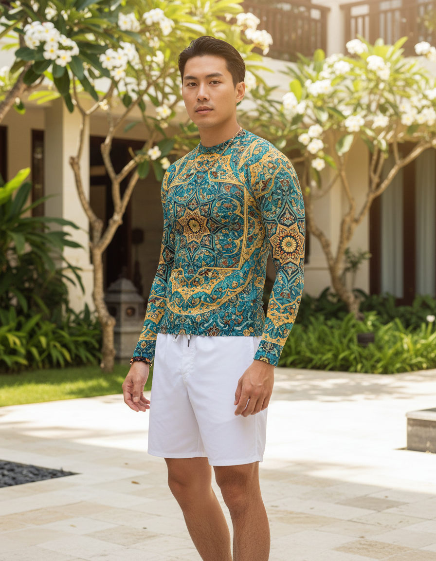 Men's Ottoman Tile rashguard