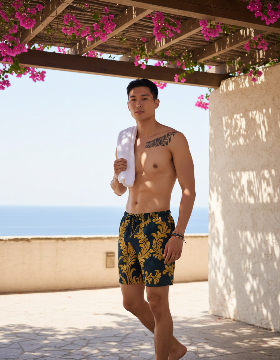 Men's Swim Trunks in Verdant