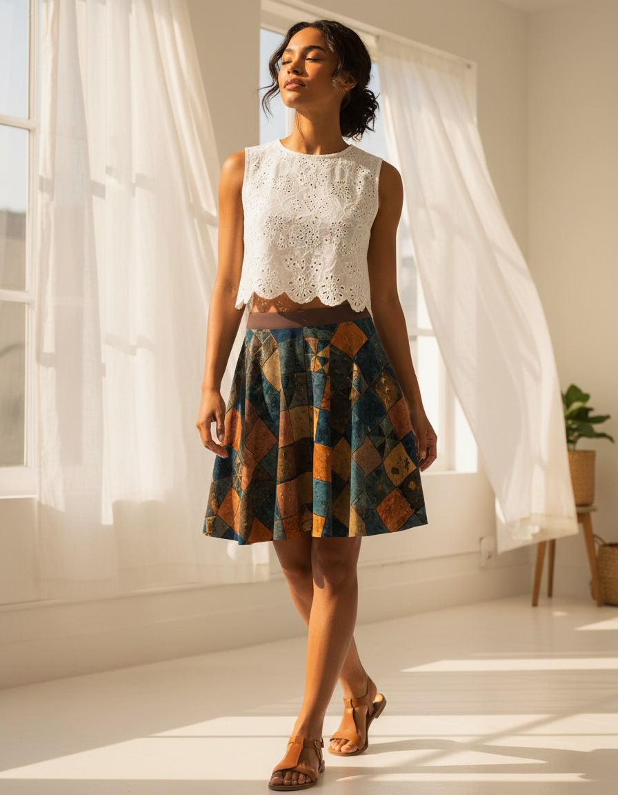 Skater Skirt in Fragment