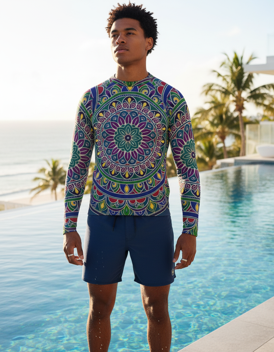 Men's Mandala Art rashguard
