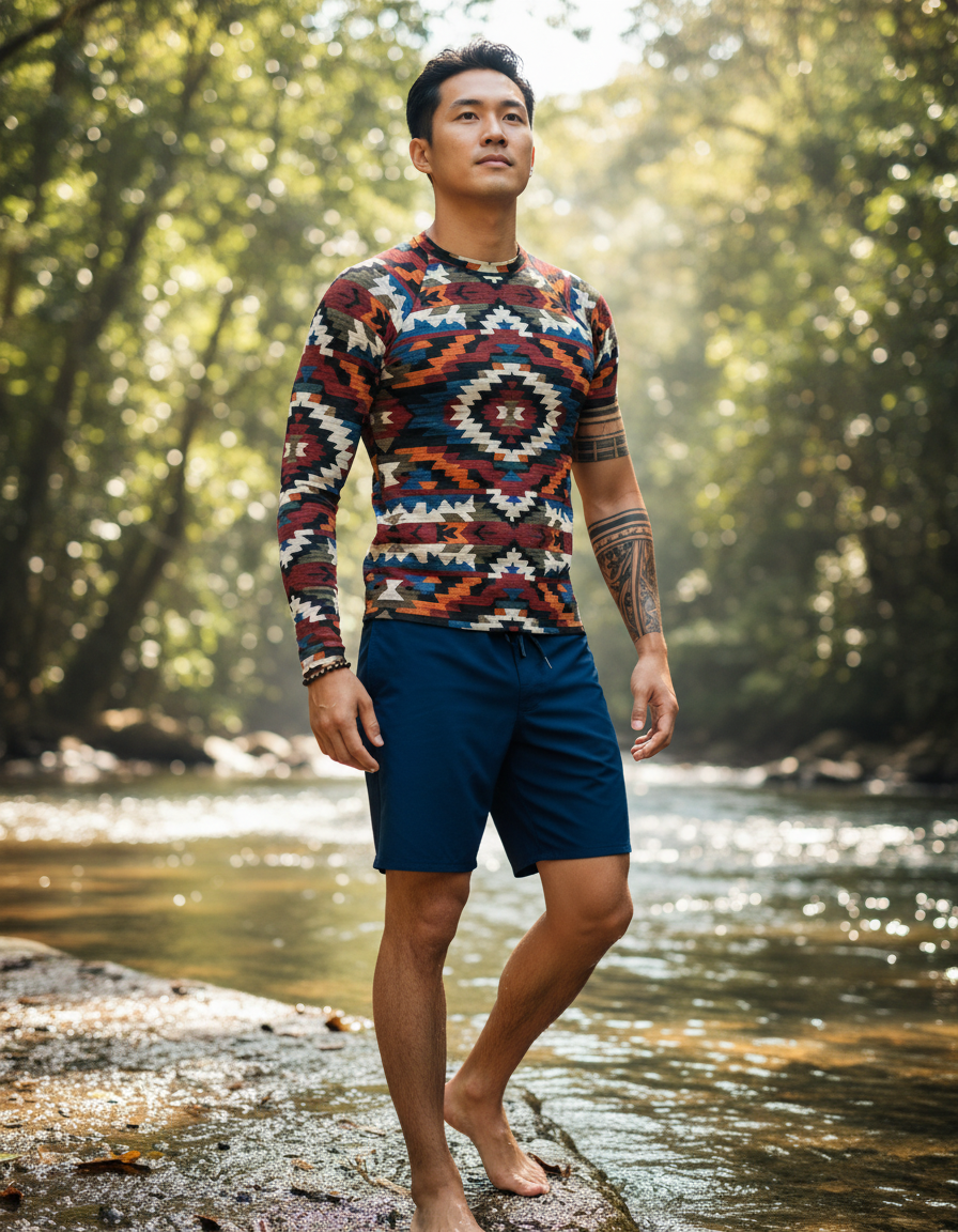 Men's Navajo Pattern rashguard