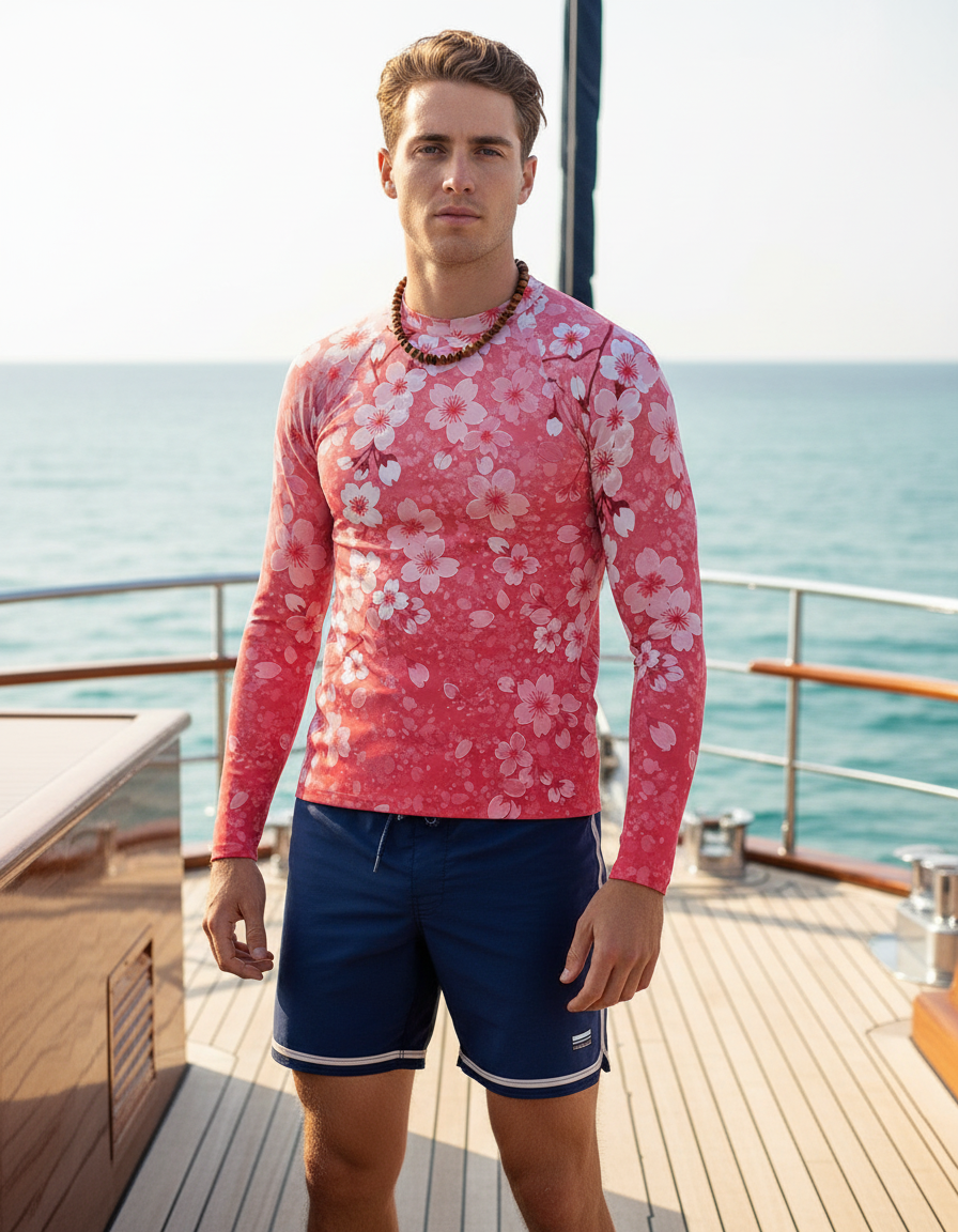 Men's Sakura Cherry Blossom rashguard