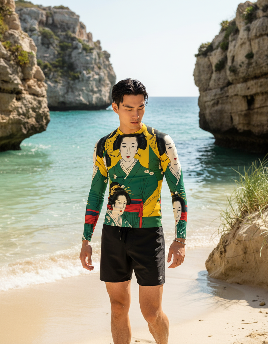 Men's Utamaro Ukiyo-e rashguard