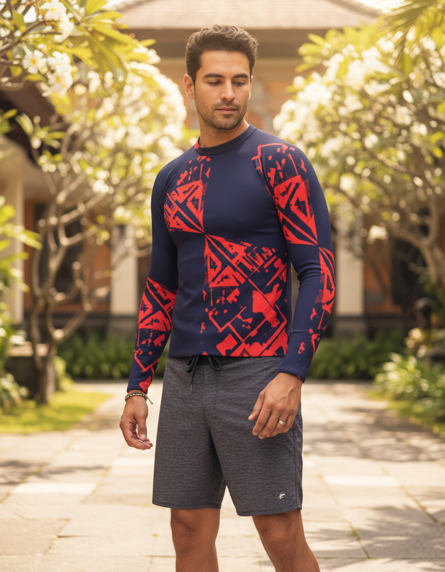 Men's Bicolor Patterns rashguard