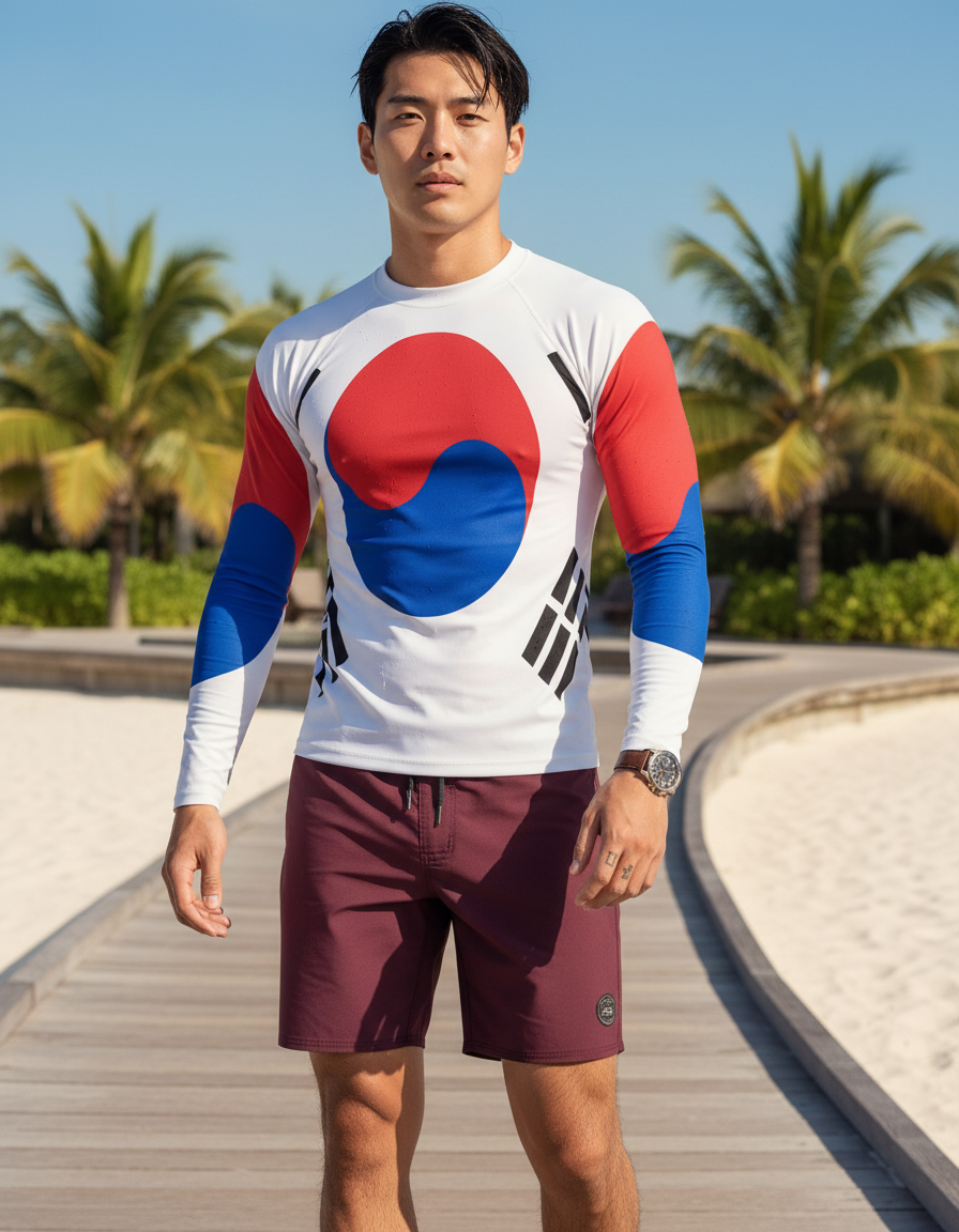 Men's Korean Flag rashguard