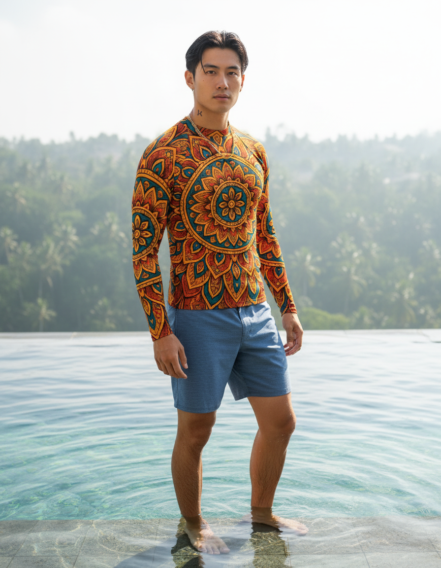 Men's Mandala Art rashguard