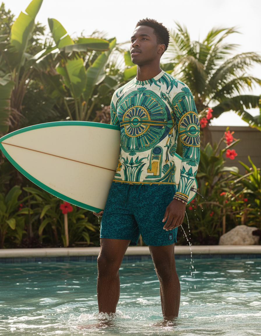 Men's Egyptian Faience rashguard
