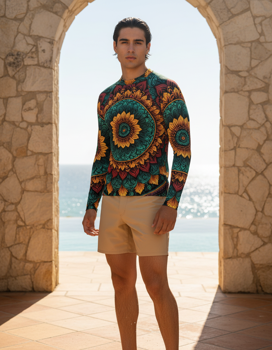 Men's Mandala Art rashguard