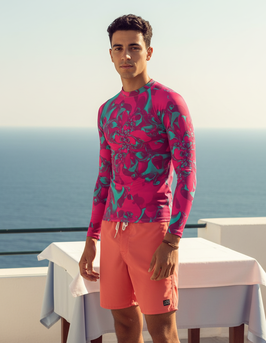 Men's Bicolor Patterns rashguard