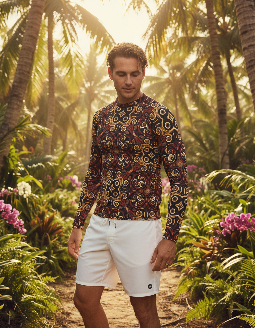 Men's Torajan Patterns rashguard