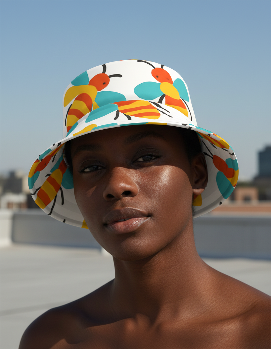 Bucket Hat in Honeycomb