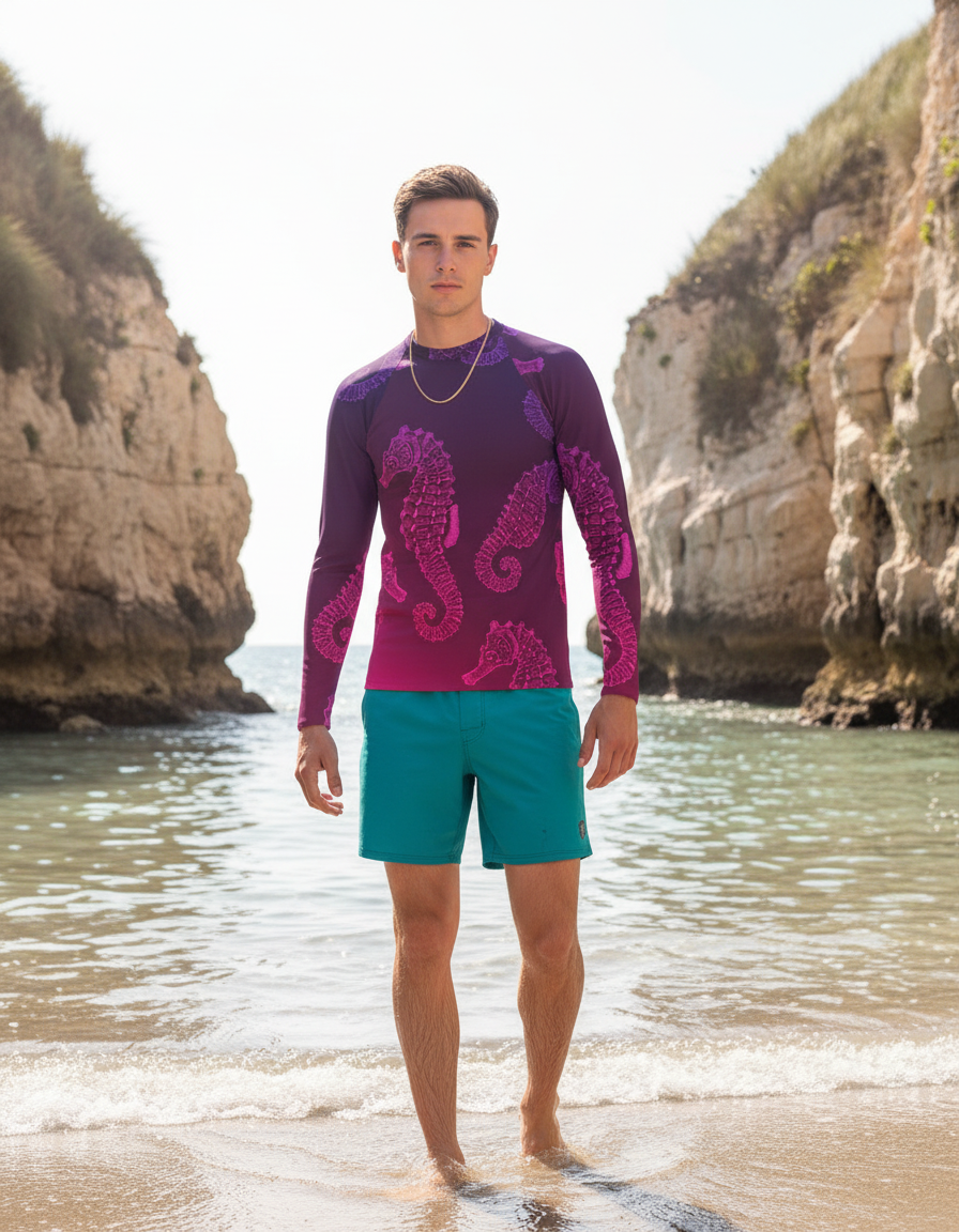 Men's Seahorse rashguard