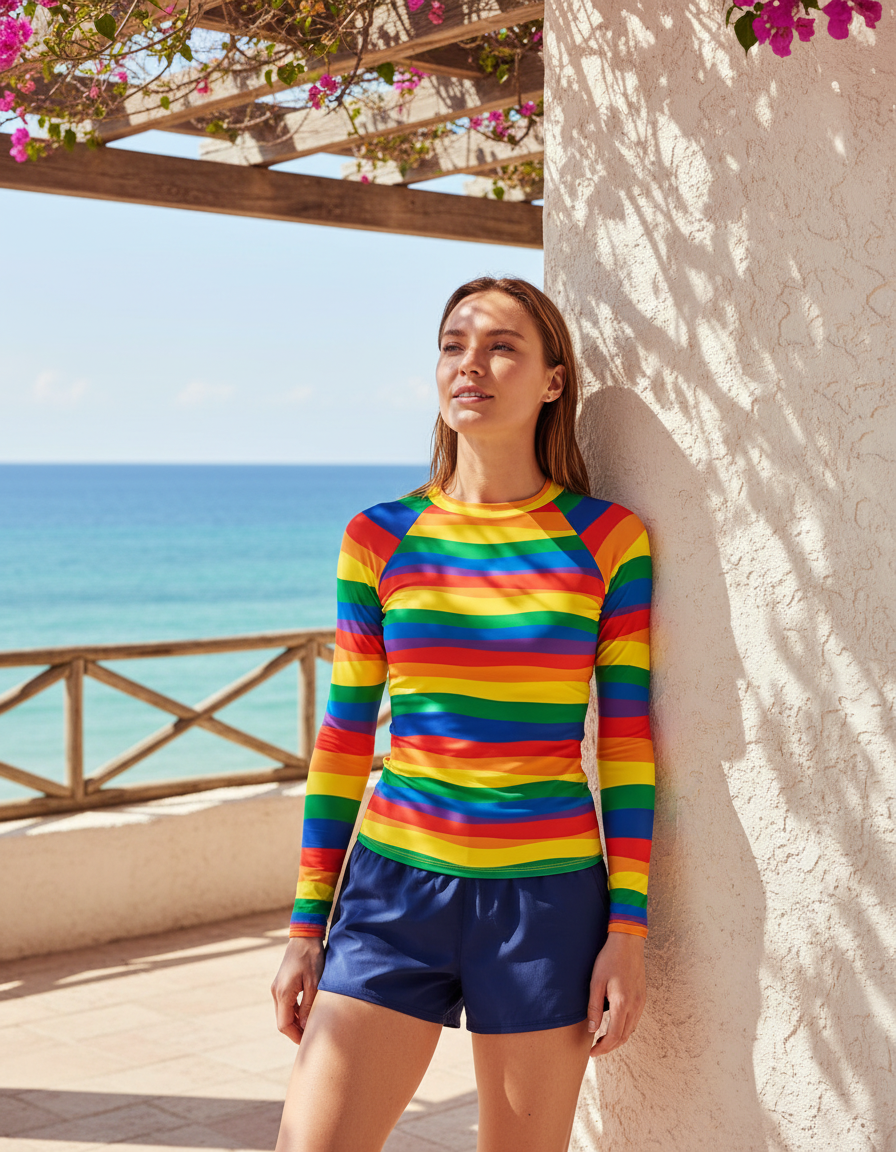 Women's Rainbow rashguard