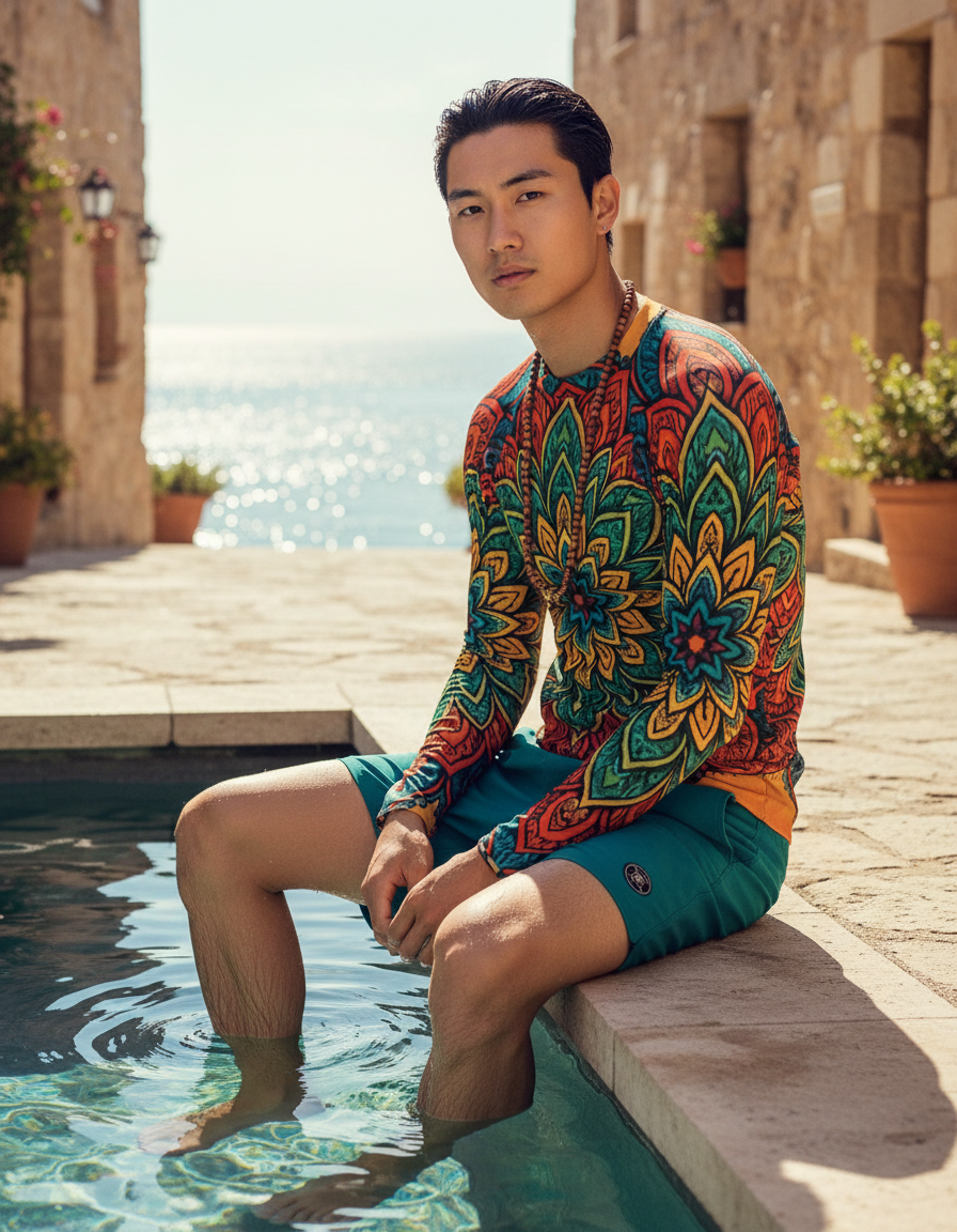 Men's Mandala Art rashguard