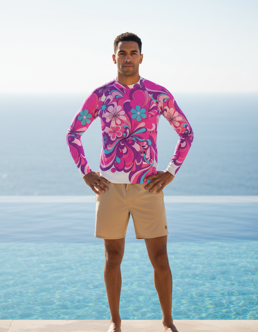 Men's Groovy 70s rashguard