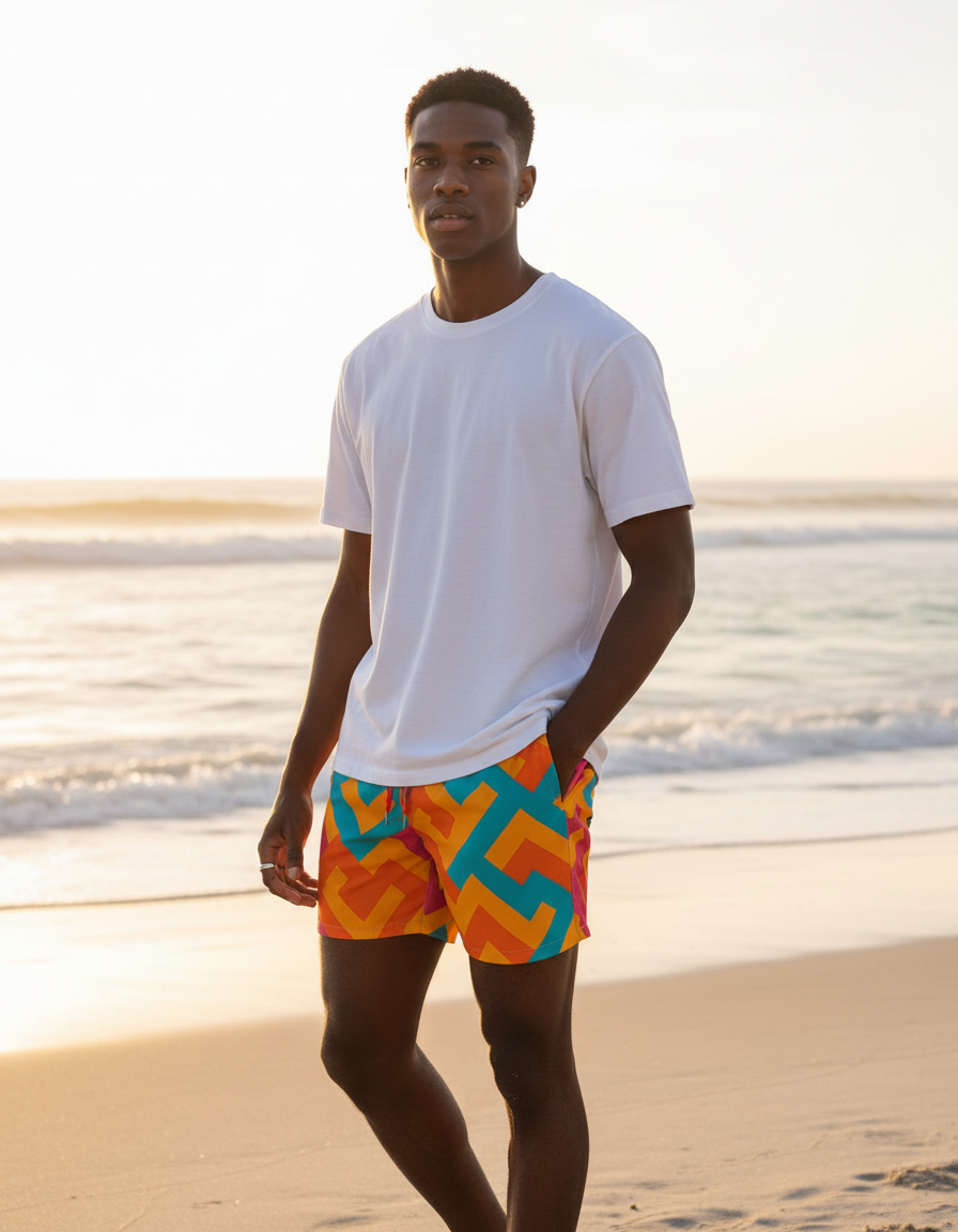 Men's Swim Trunks in Sakura