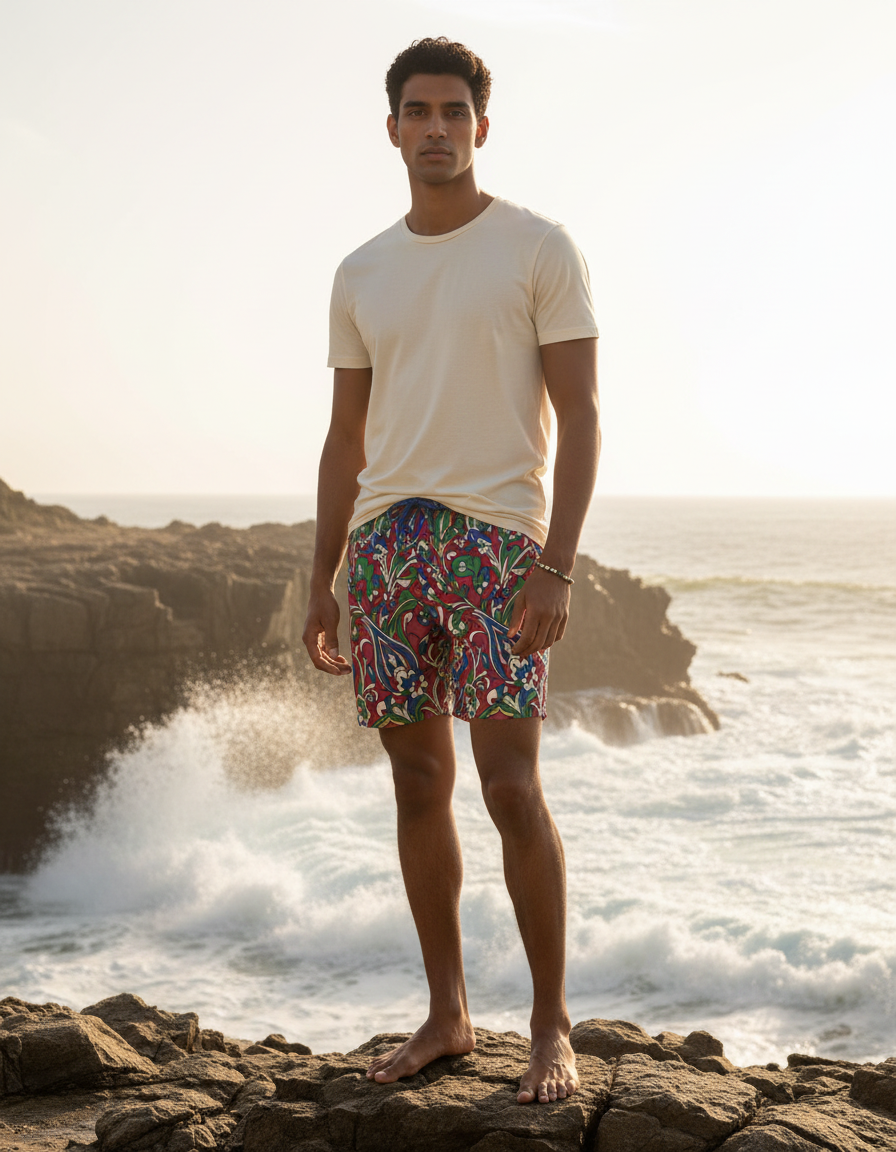 Men's Swim Trunks in Tulip