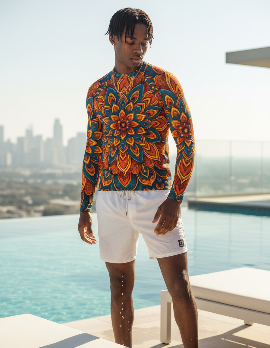 Men's Mandala Art rashguard