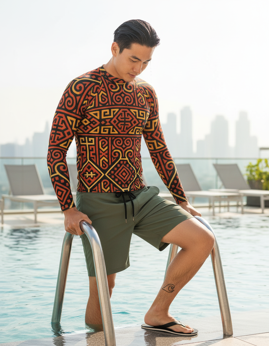 Men's Torajan Patterns rashguard
