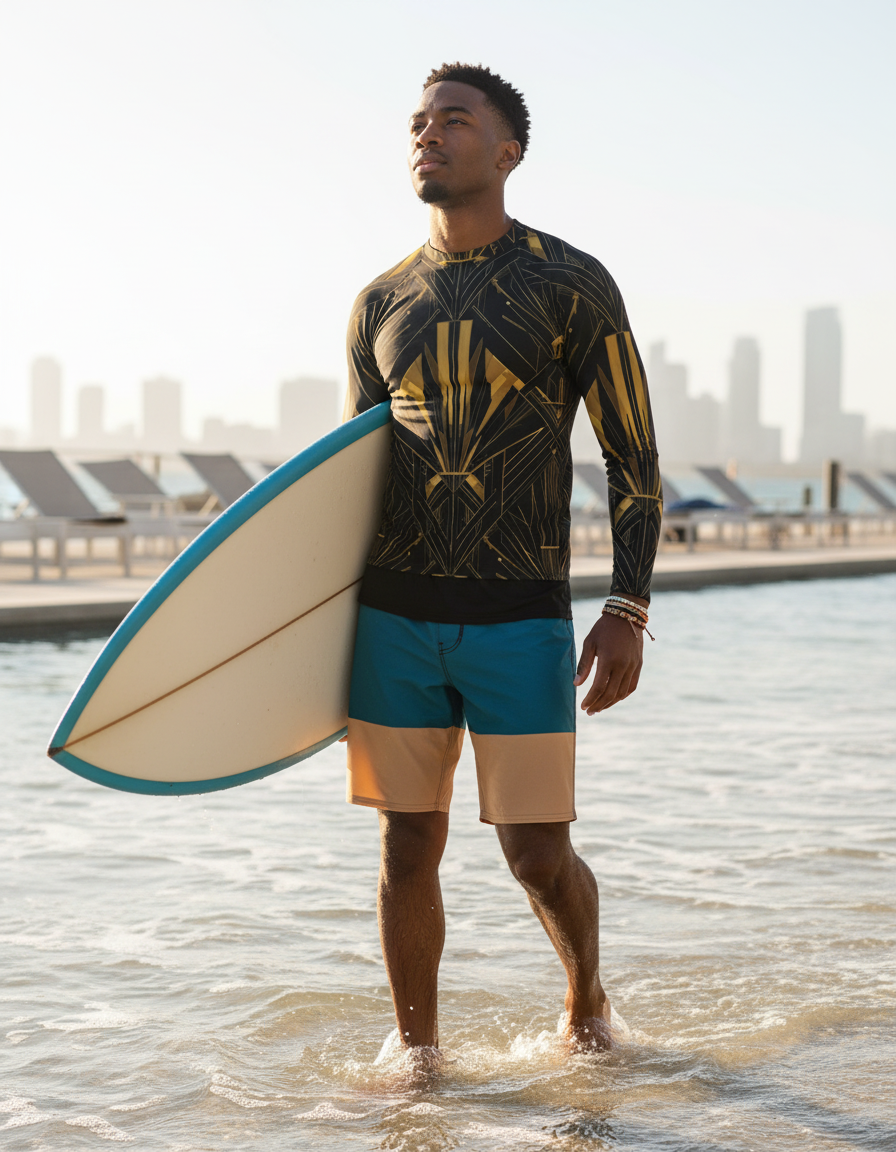 Men's Art Deco rashguard