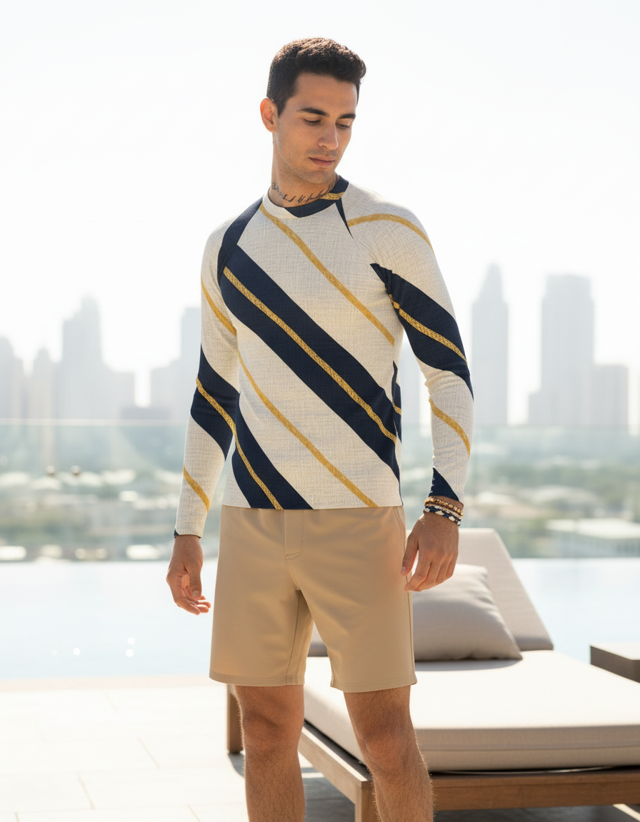 Men's Striped Patterns rashguard