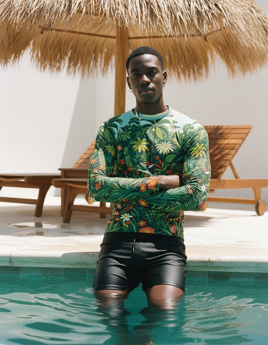 Men's Henri Rousseau Jungle rashguard