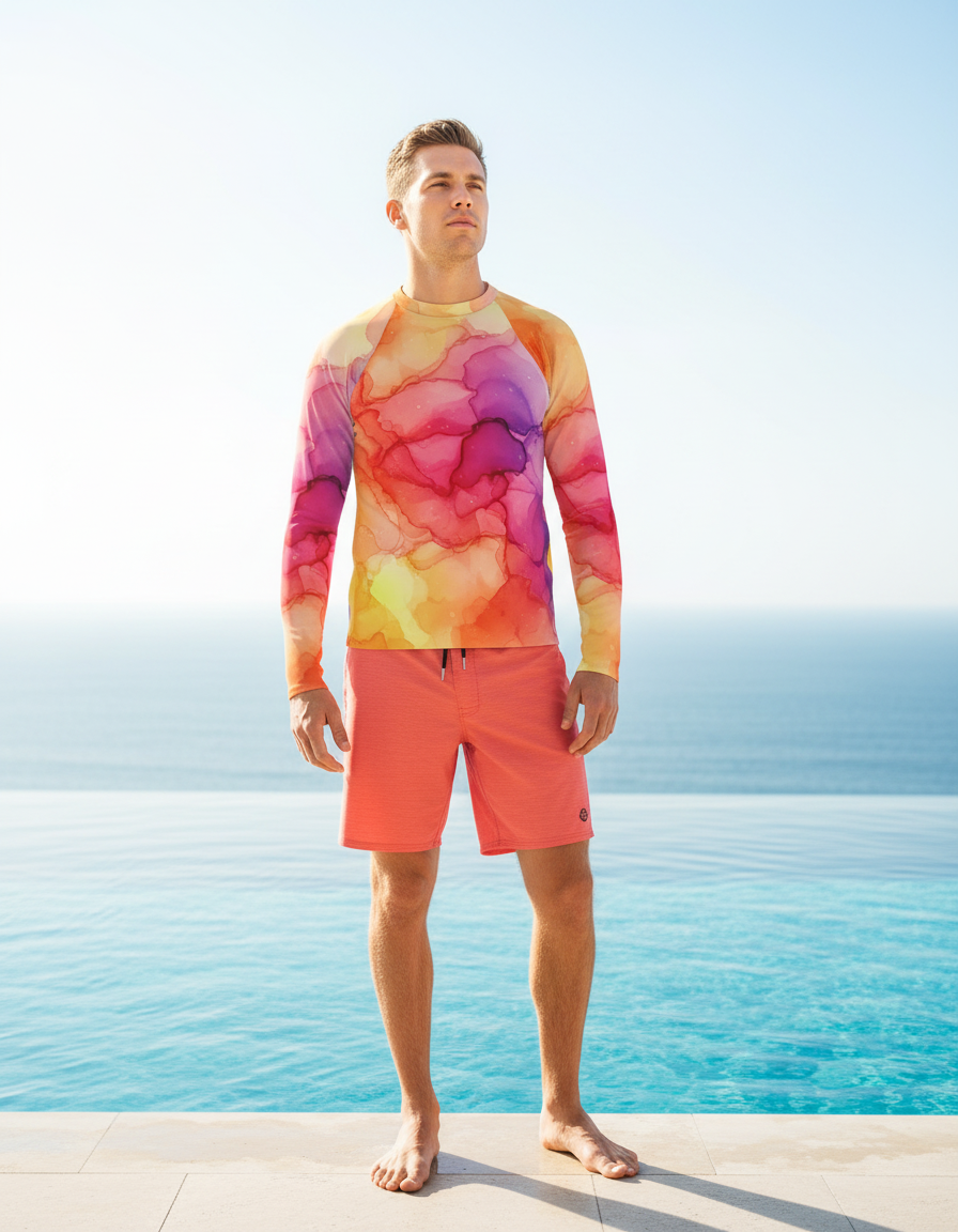 Men's Watercolor rashguard