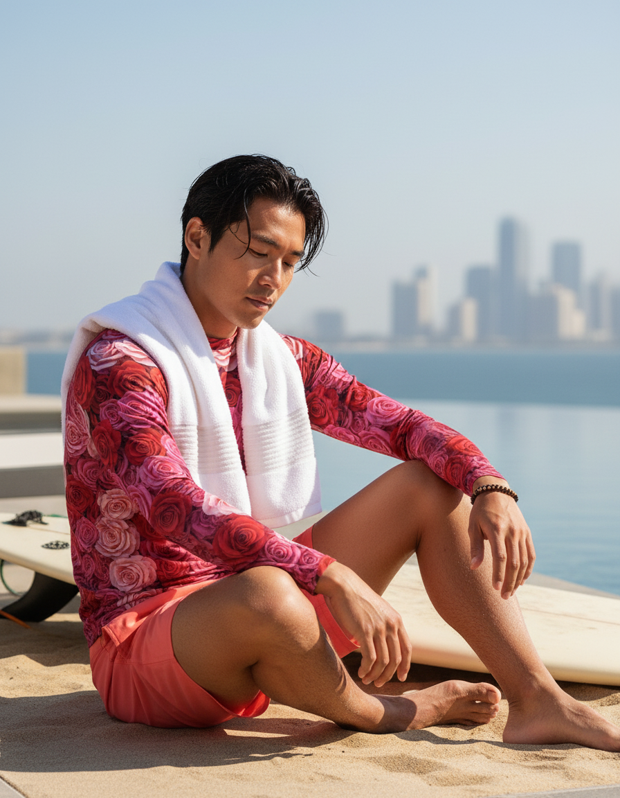 Men's Rose rashguard