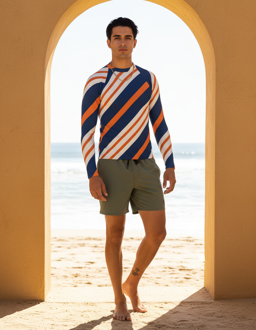 Men's Striped Patterns rashguard