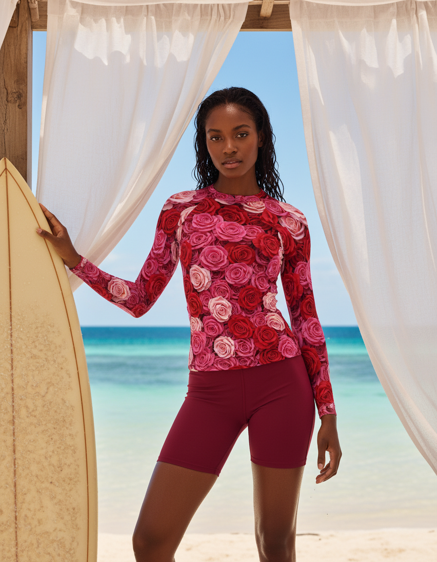 Women's Rose rashguard