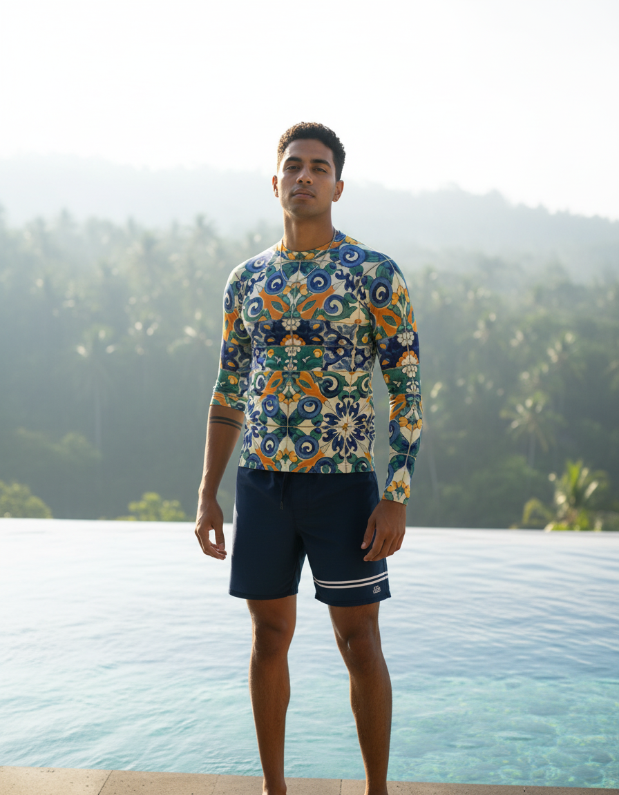 Men's Talavera Tile rashguard