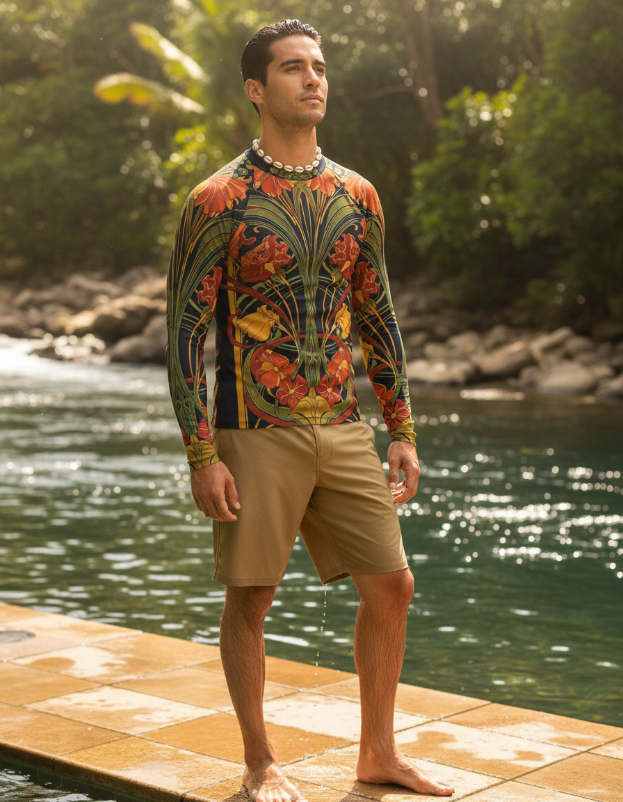 Men's Art Nouveau rashguard