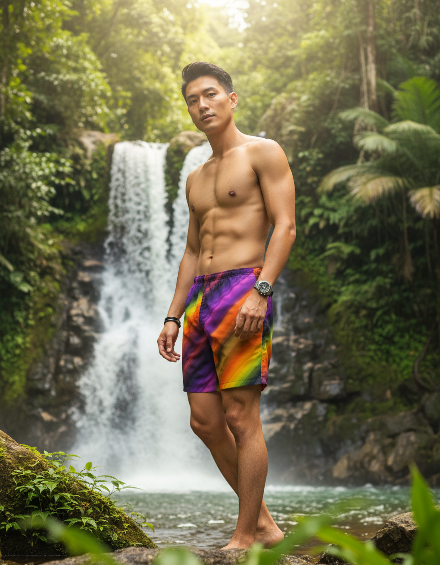 Men's Swim Trunks in Stratum