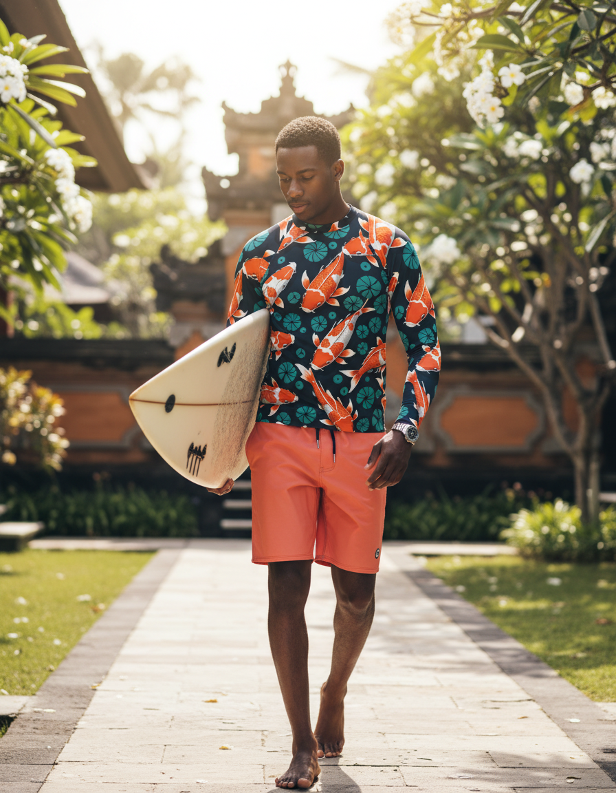 Men's Koi Fish rashguard