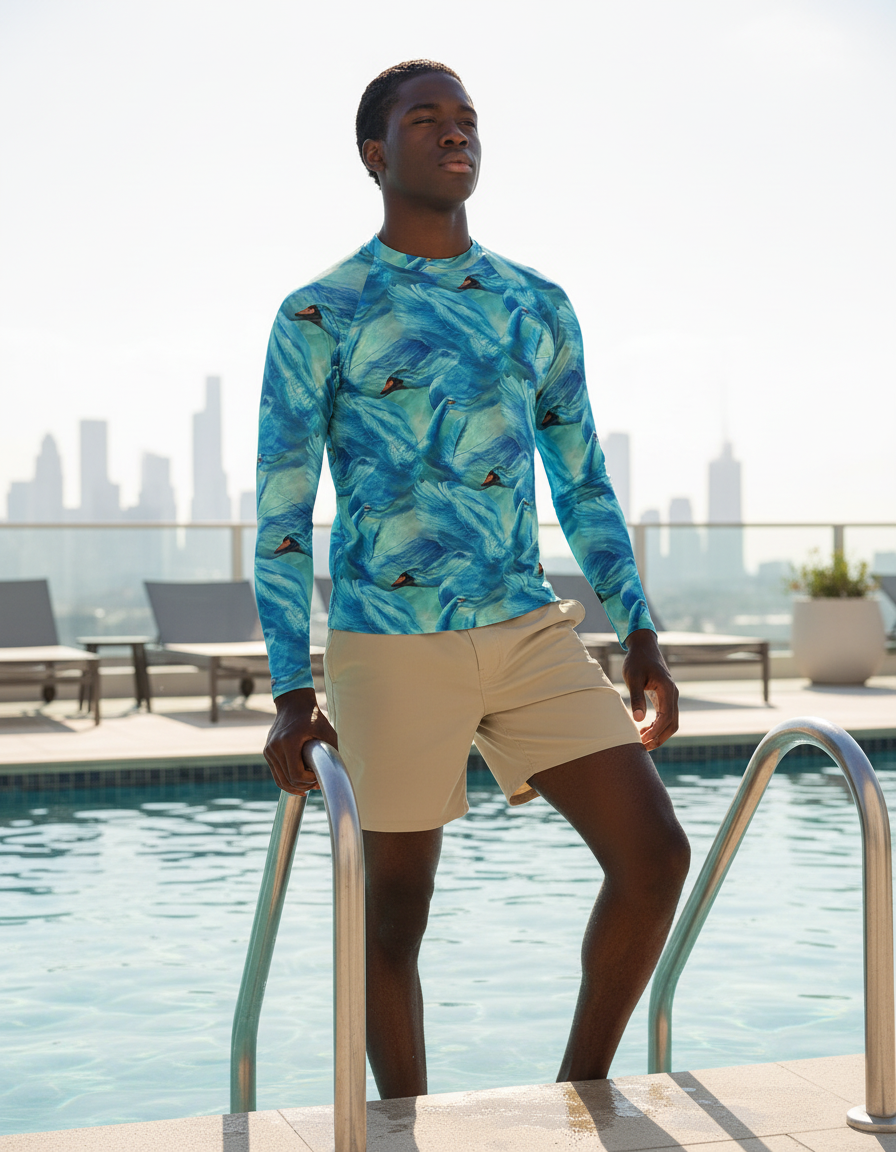 Men's Swan rashguard